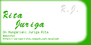 rita juriga business card